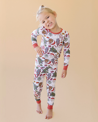 Bamboo Kids' Clothing Two Piece Set | Retro Christmas: 8-9Y