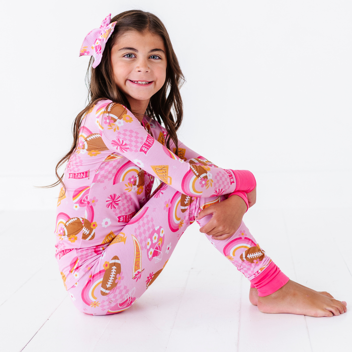 On Game Days We Wear Pink Kid Pajamas: 4T