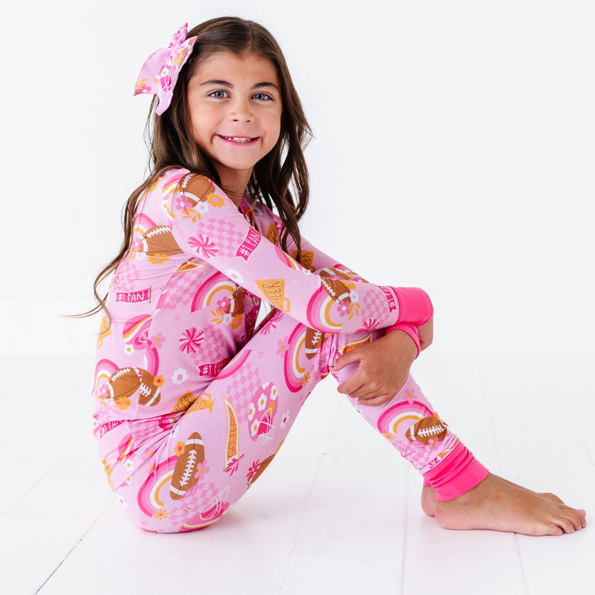 On Game Days We Wear Pink Kid Pajamas: 9/10Y