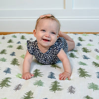 Baby Muslin Swaddle Blanket 47x47 Pine Tree