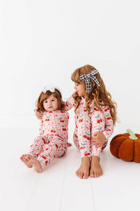 Cherry Pumpkin Convertible Footies: 6-12 Months