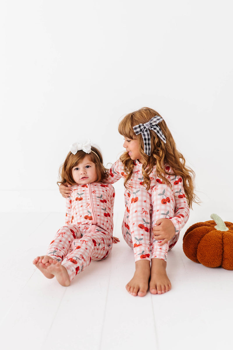 Cherry Pumpkin Convertible Footies: 12-18 Months