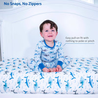 Kids 2-Piece Bamboo Pajama Long Sleeve Set Jawsome Shark: 3T