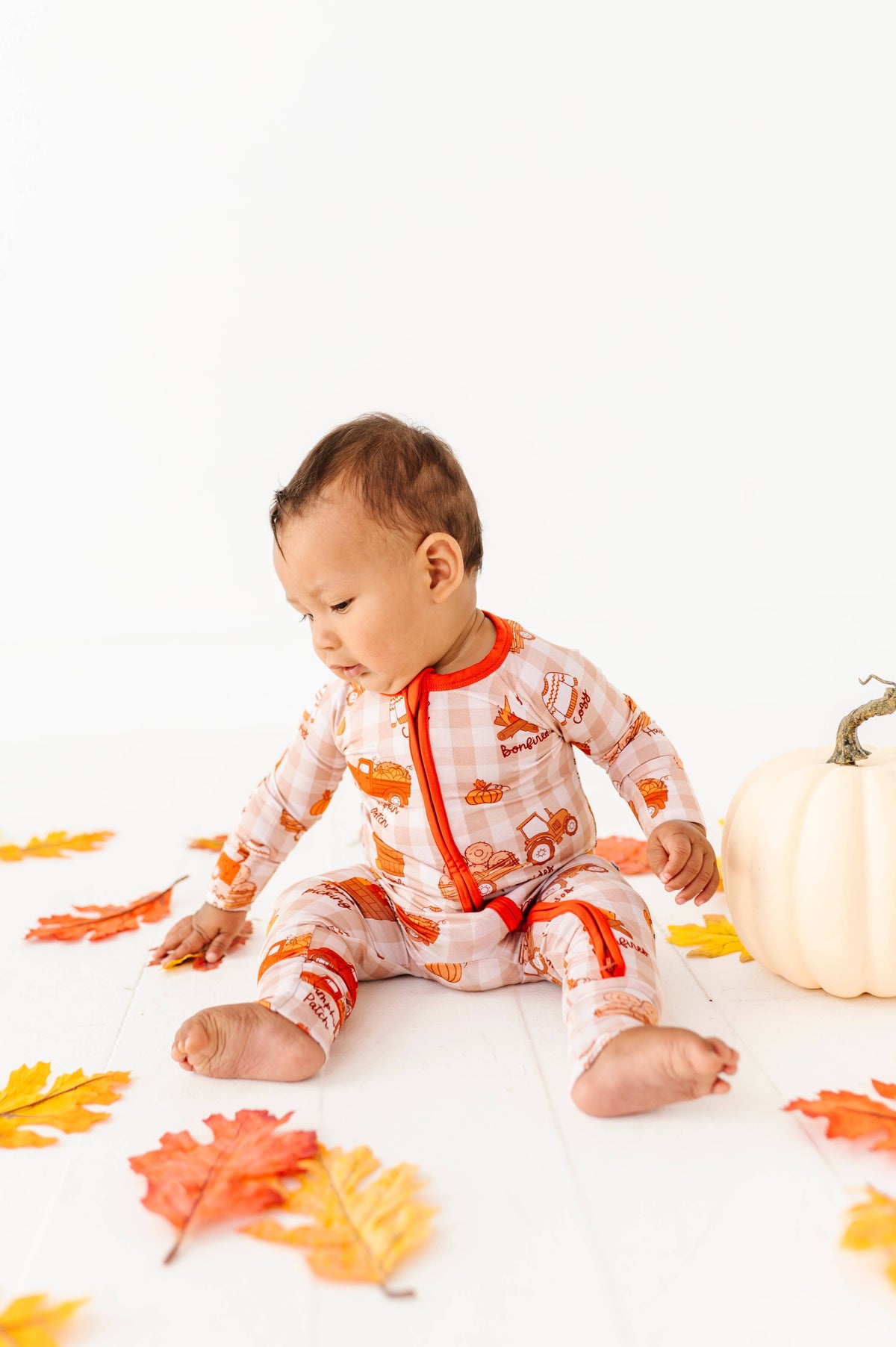 Harvest Hayride Convertible Footies: 3-6 Months