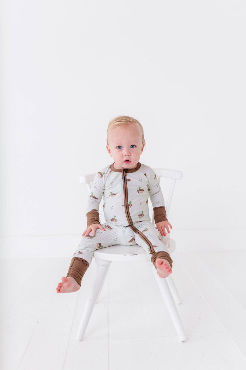 Duck, Duck Cute Ribbed Convertible Footies: 18-24 Months