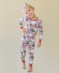 Bamboo Kids' Clothing Two Piece Set | Retro Christmas: 5T