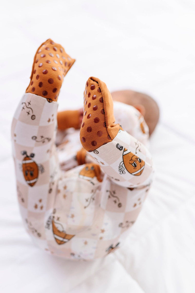 Pigskin Pals Convertible Footies: 0-3 Months