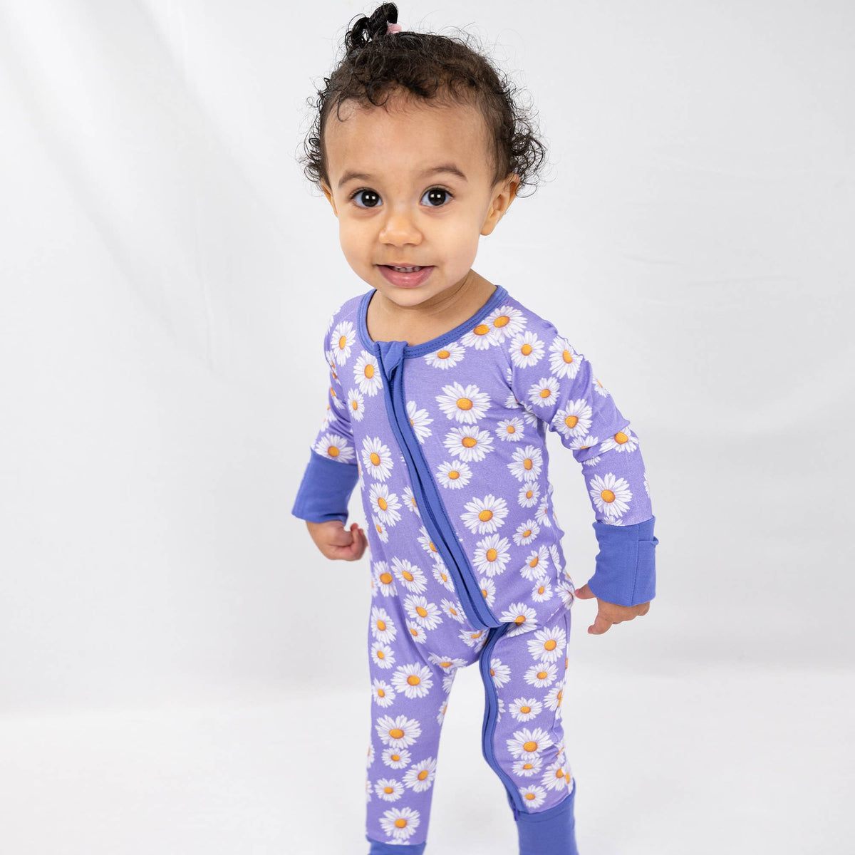 Bamboo Baby Convertible Zipper Pajama Lazy Daisy: 06-12 Months