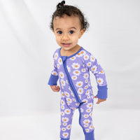 Bamboo Baby Convertible Zipper Pajama Lazy Daisy: 03-06 Months