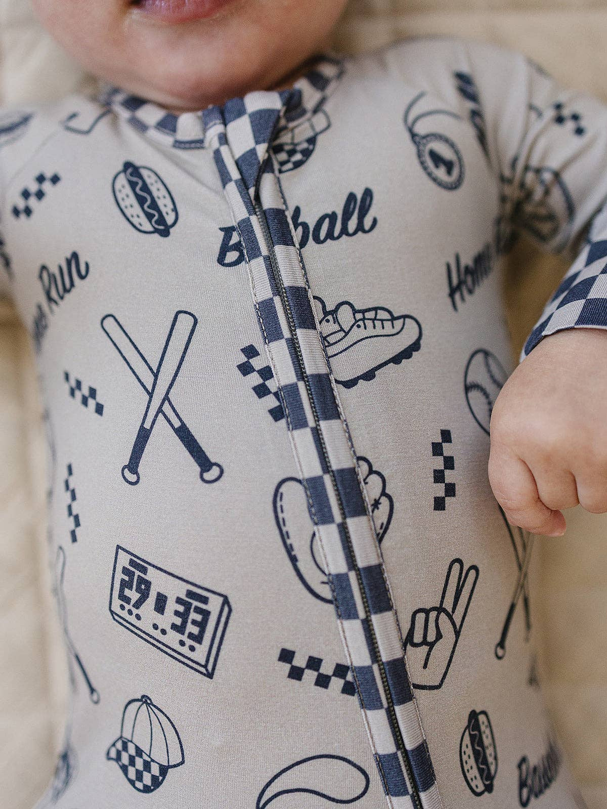 Bamboo Zip Romper | Home Run: 6-12M