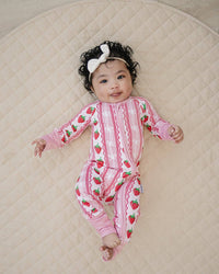 Bamboo Zip Romper | Strawberry: 18-24M