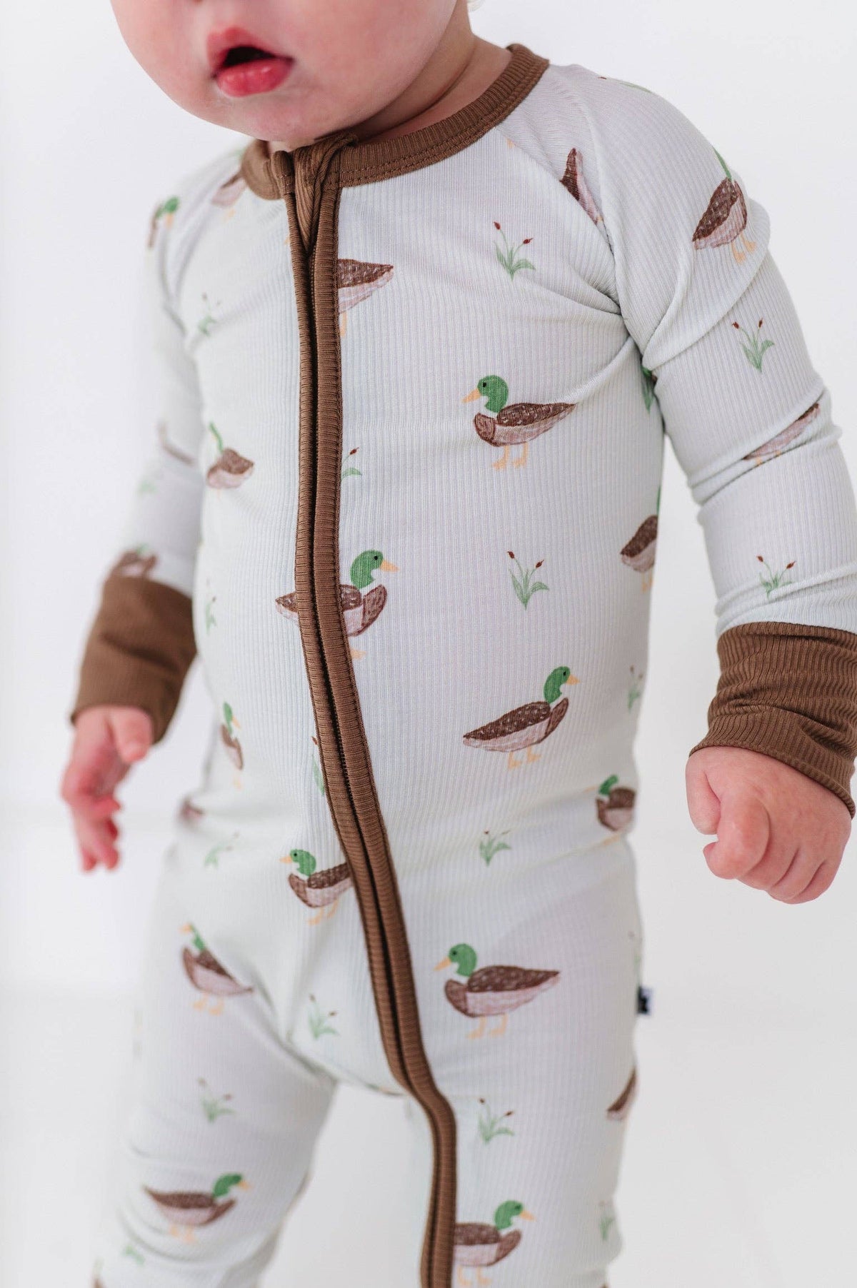 Duck, Duck Cute Ribbed Convertible Footies: 18-24 Months