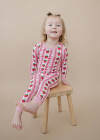 Bamboo Two Piece Set | Strawberry: 3T