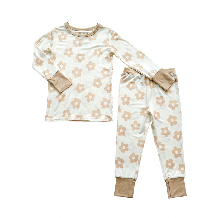 Two-Piece Pajama Set - Blush Daisy: 2T