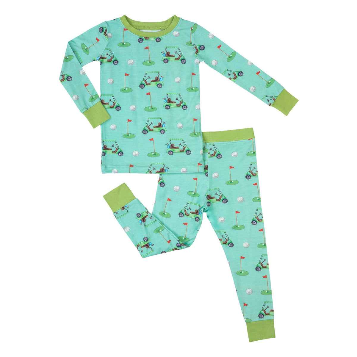 Kids 2-Piece Bamboo Pajama Long Sleeve Set Golf A Round: 3T