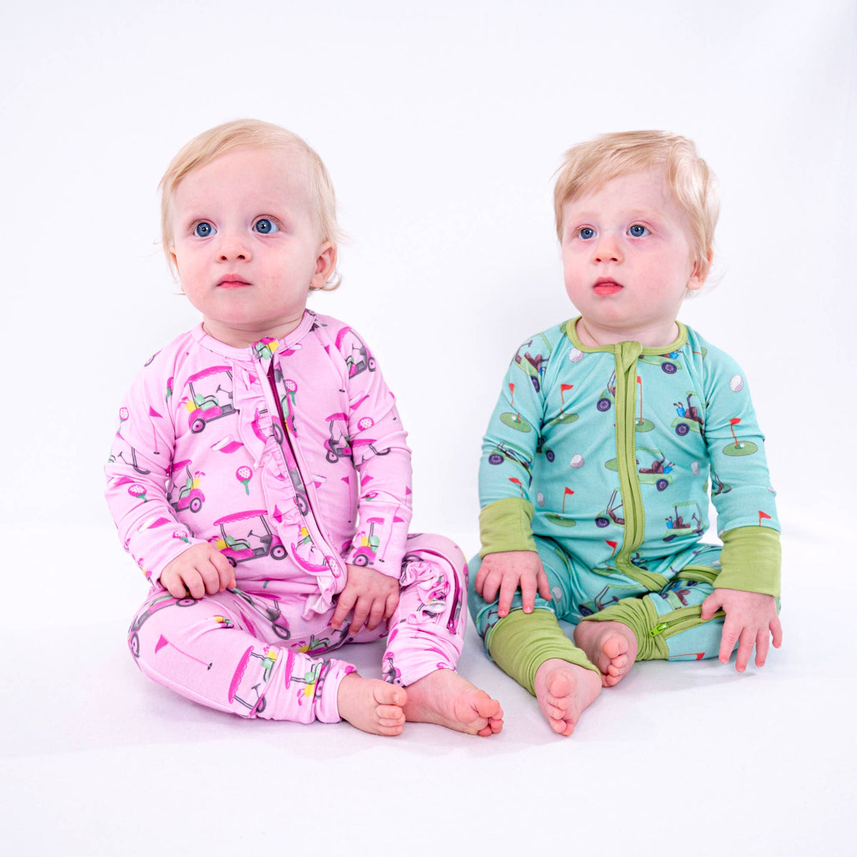 Bamboo Baby Convertible Ruffle Zipper Pajama Lil Miss Birdie: 0-3 Months