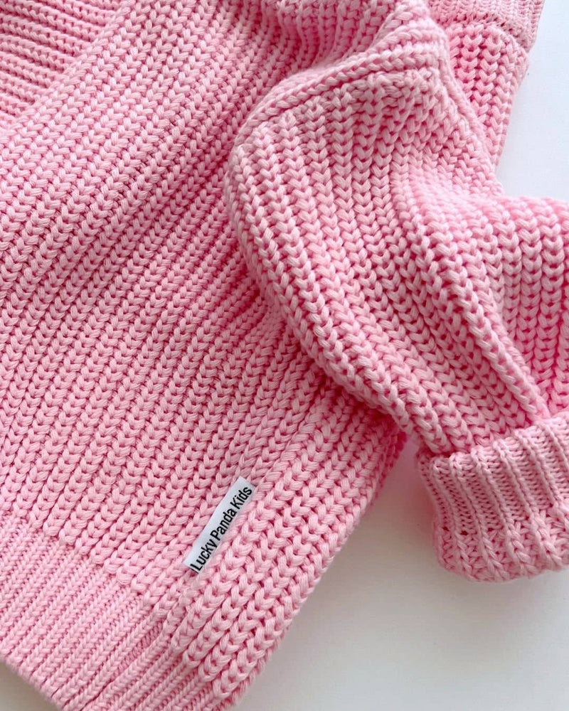 Chunky Knit Sweater | Pink: 4-5T