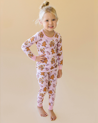 Christmas Kids Bamboo Two Piece Set | Gingerbread Cookies: 5T