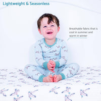 Kids 2-Piece Bamboo Pajama Set Quackin Up Mallard Duck: 3T