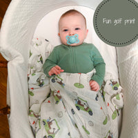 Baby Muslin Swaddle Blanket 47x47 Golf A Round