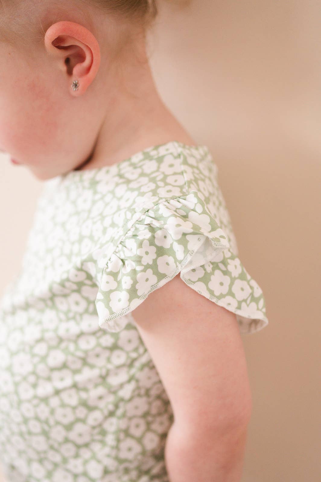 Two-Piece Short Set - Sage Ditsy Floral: 4T
