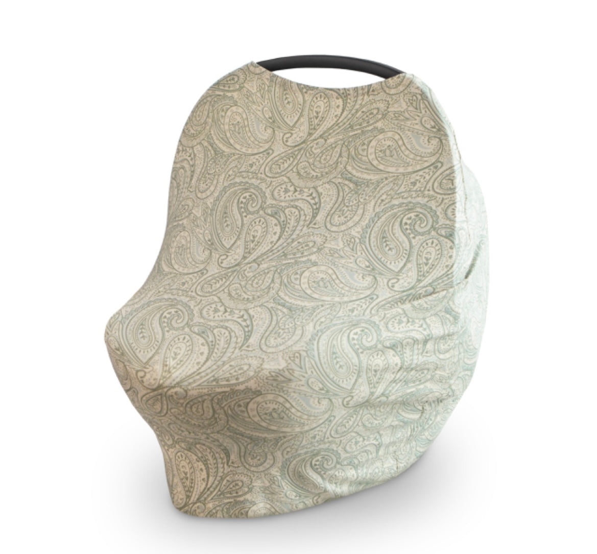 MULTI-USE COVER || Green Paisley + Natural