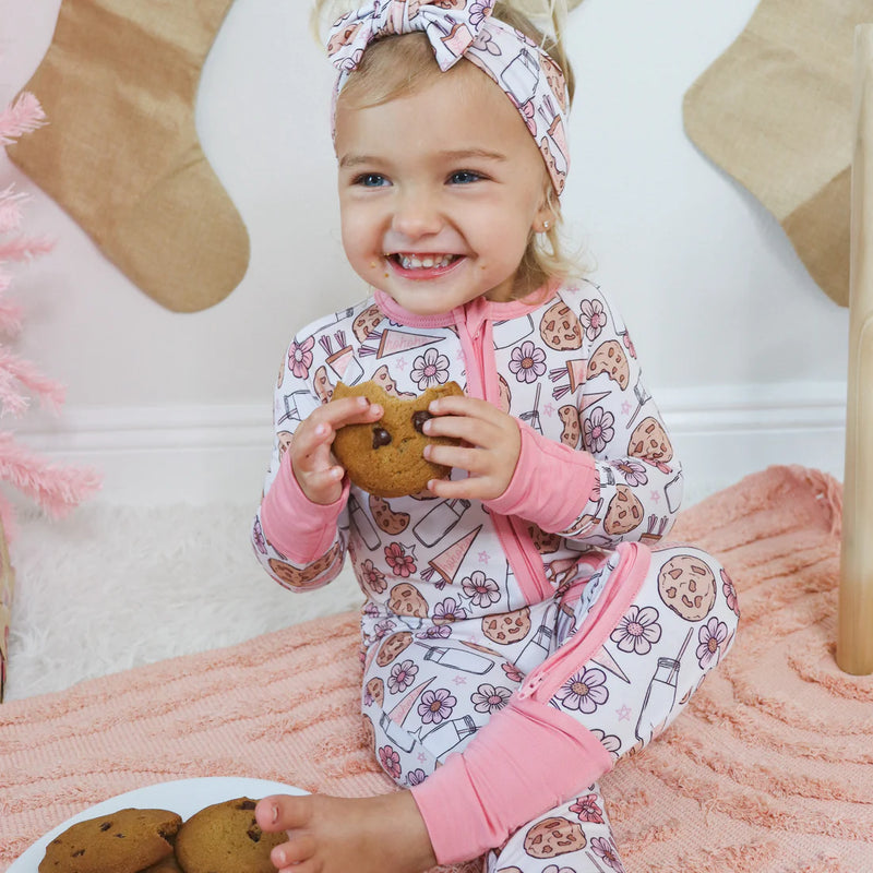 Boho Christmas Dream Romper || Pink - Milk + Cookies