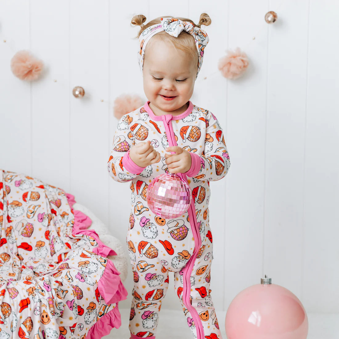 Cowgirl Claus Dream Romper || Pink Cowgirl