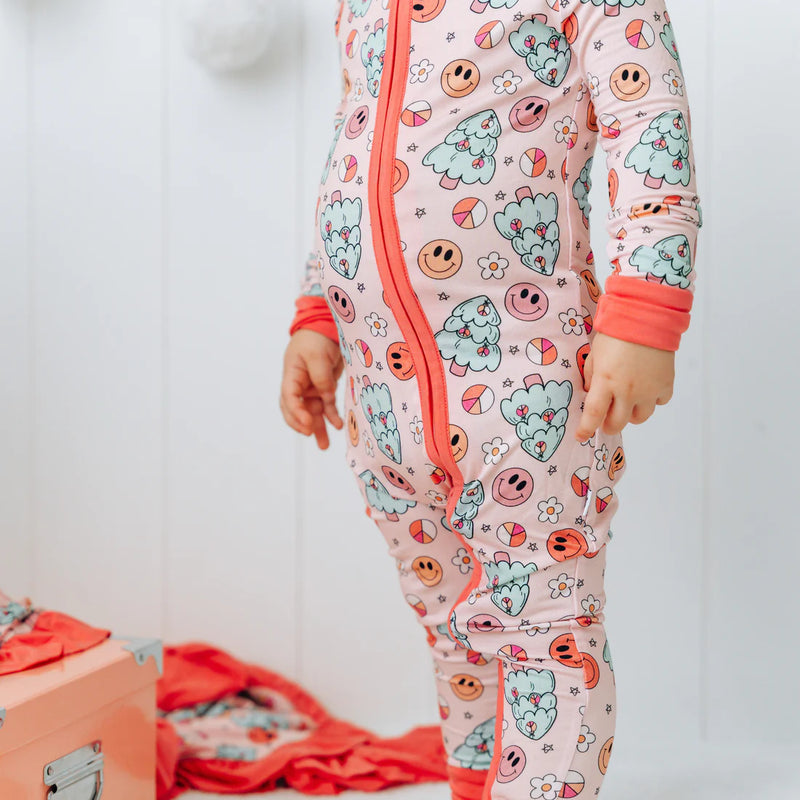 Groovy + Bright Dream Romper || Pink