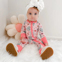 Groovy + Bright Dream Romper || Pink