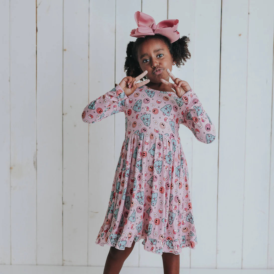 Groovy + Bright Dream Ruffle Dress || Pink
