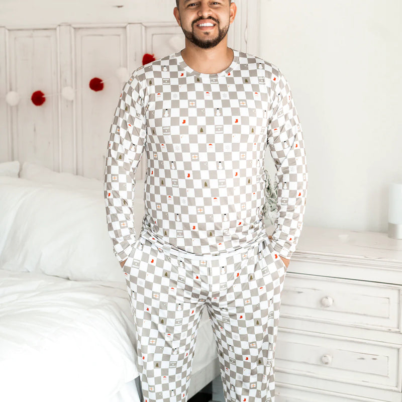 Merry + Bright Checks Christmas Dream Men's Set || Sage