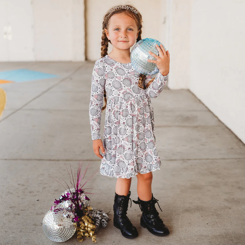 Last Disco Dream Ruffle Dress || Pink Disco