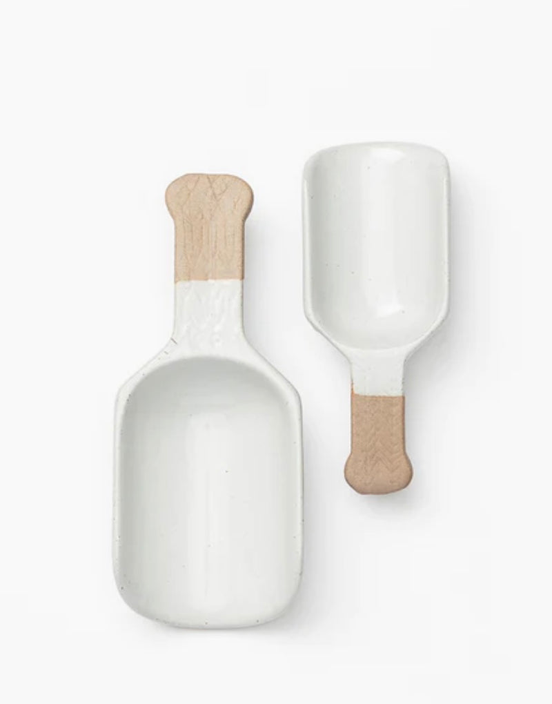 Two-tone Porcelain Scoop || Set of 2