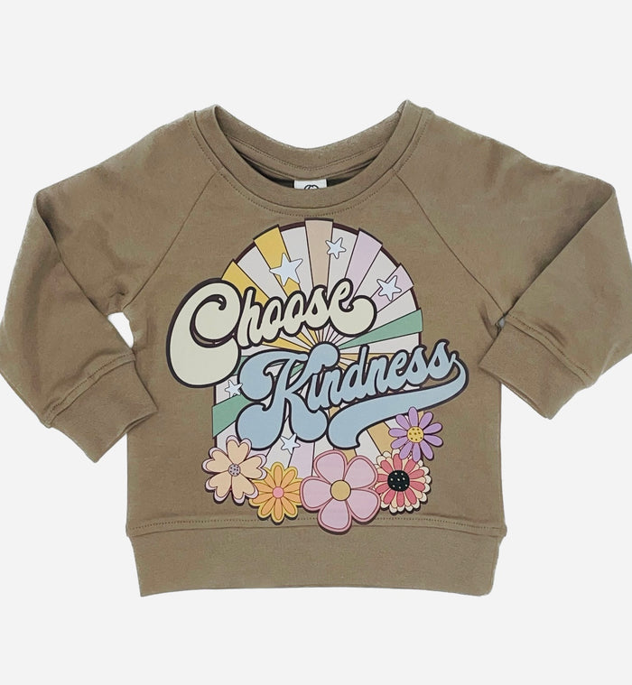 Women's + Kids - Chose Kindness Sweatshirt || Truffle + Ivory