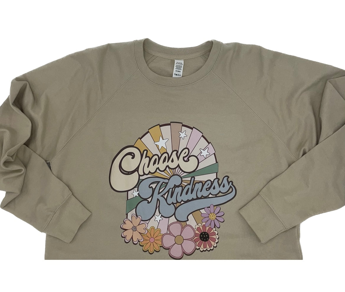 Women's + Kids - Chose Kindness Sweatshirt || Truffle + Ivory