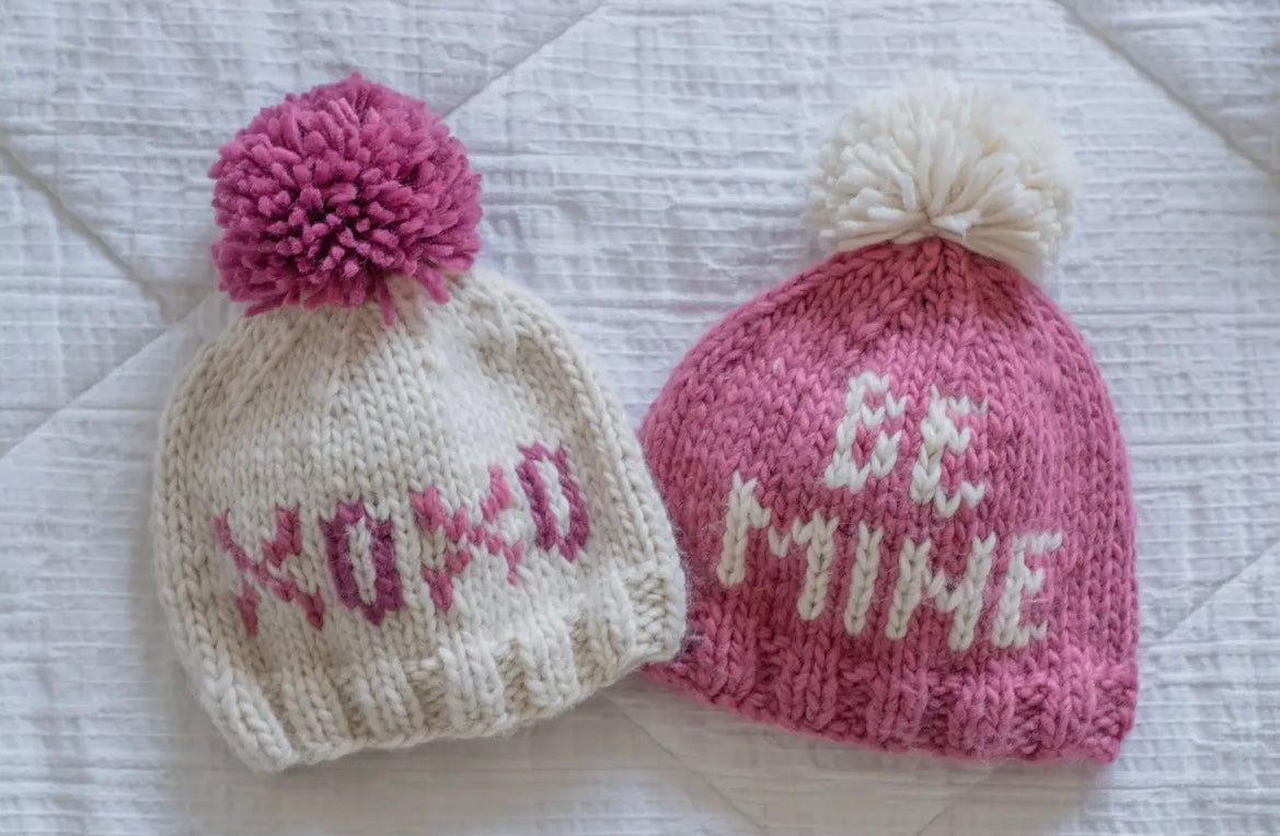 XOXO Knit Hat || Mauve