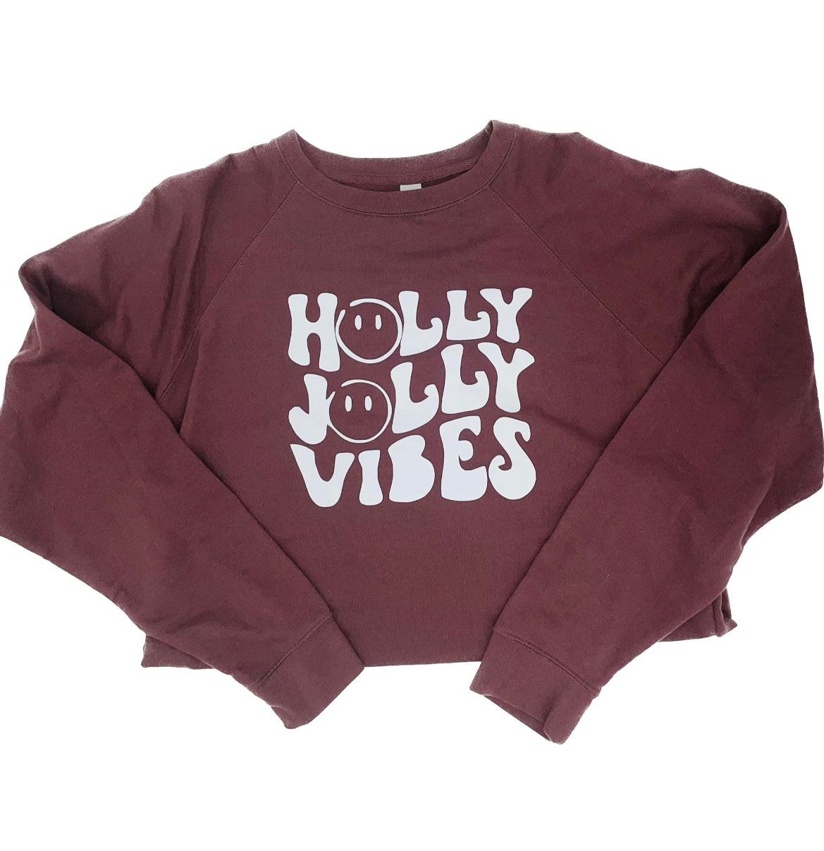 Holly Jolly Vibes Sweatshirt || Cranberry