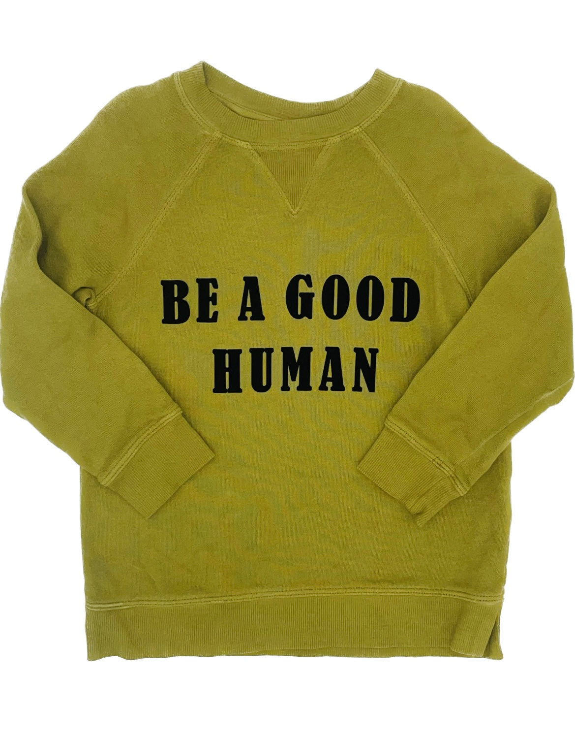 Be A Good Human Sweatshirt || Olive