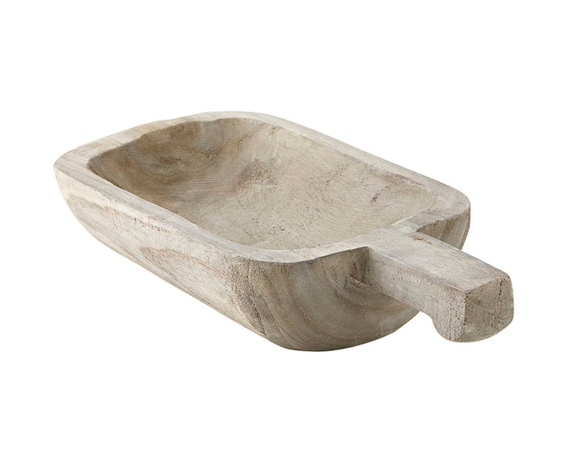 Paulownia Tray With Handle || Grey