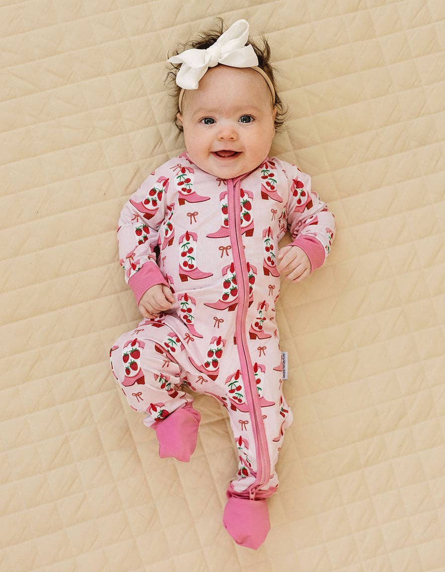 Bamboo Zip Romper | Bootsberry Cowgirl: 18-24M
