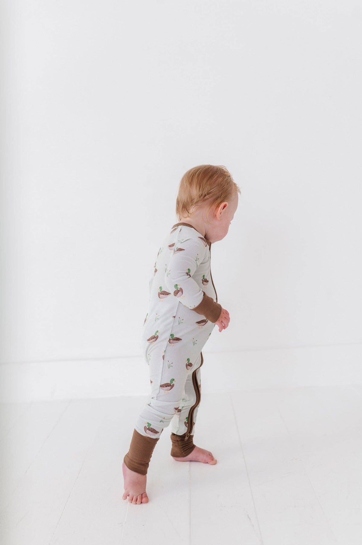 Duck, Duck Cute Ribbed Convertible Footies: 18-24 Months