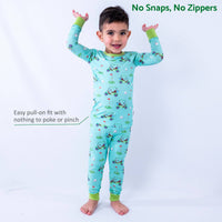 Kids 2-Piece Bamboo Pajama Long Sleeve Set Golf A Round: 2T