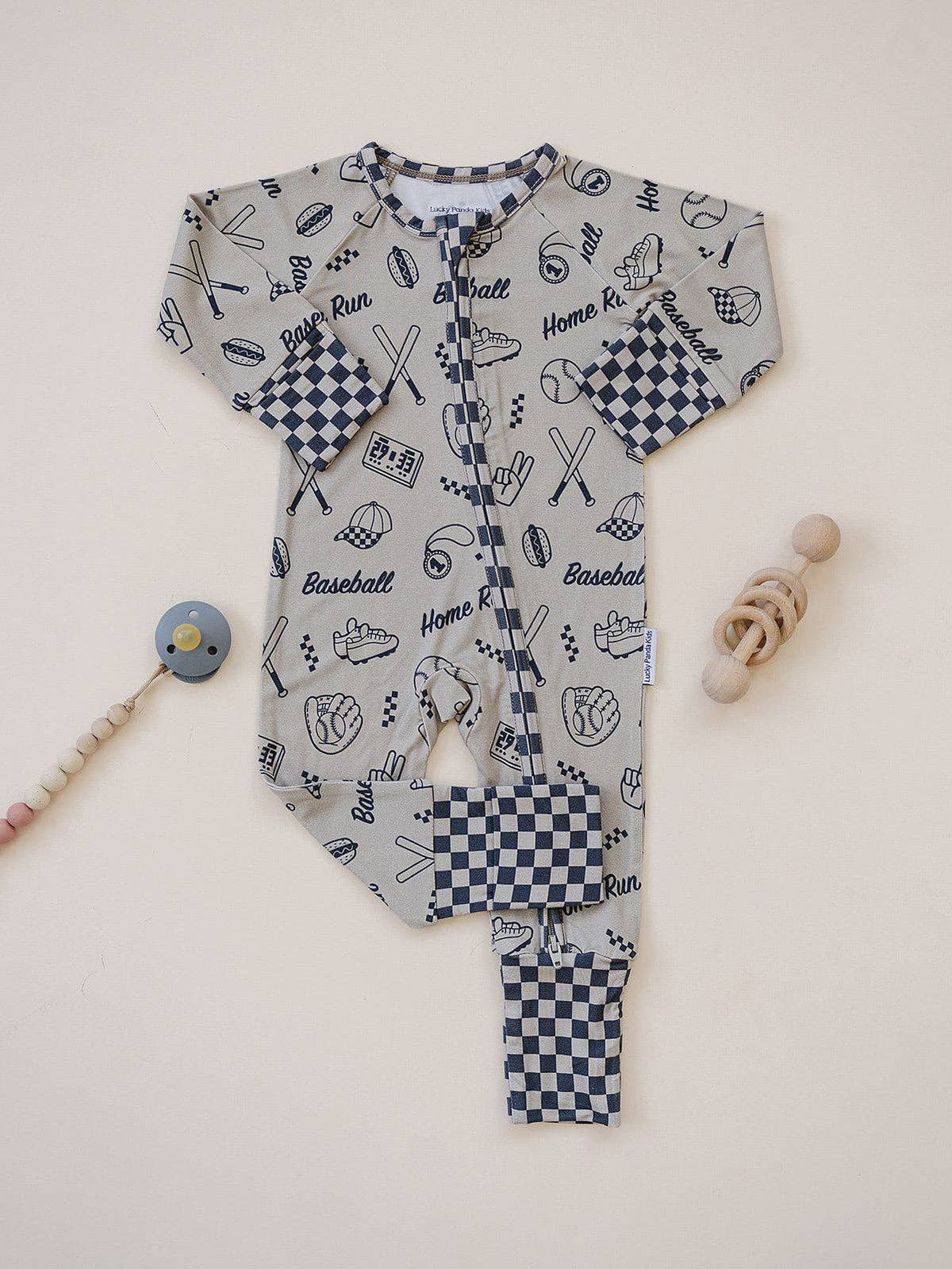 Bamboo Zip Romper | Home Run: 18-24M