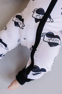 Bamboo Zip Romper | Mom Tattoo: 18-24M