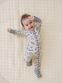 Bamboo Zip Romper | Home Run: 18-24M