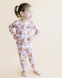 Christmas Kids Bamboo Two Piece Set | Gingerbread Cookies: 3T