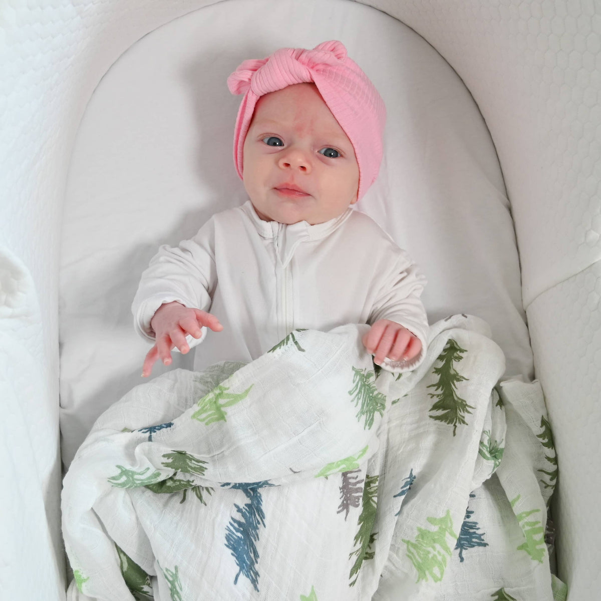 Baby Muslin Swaddle Blanket 47x47 Pine Tree