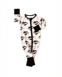 Bamboo Zip Romper | Mom Tattoo: 3-6M
