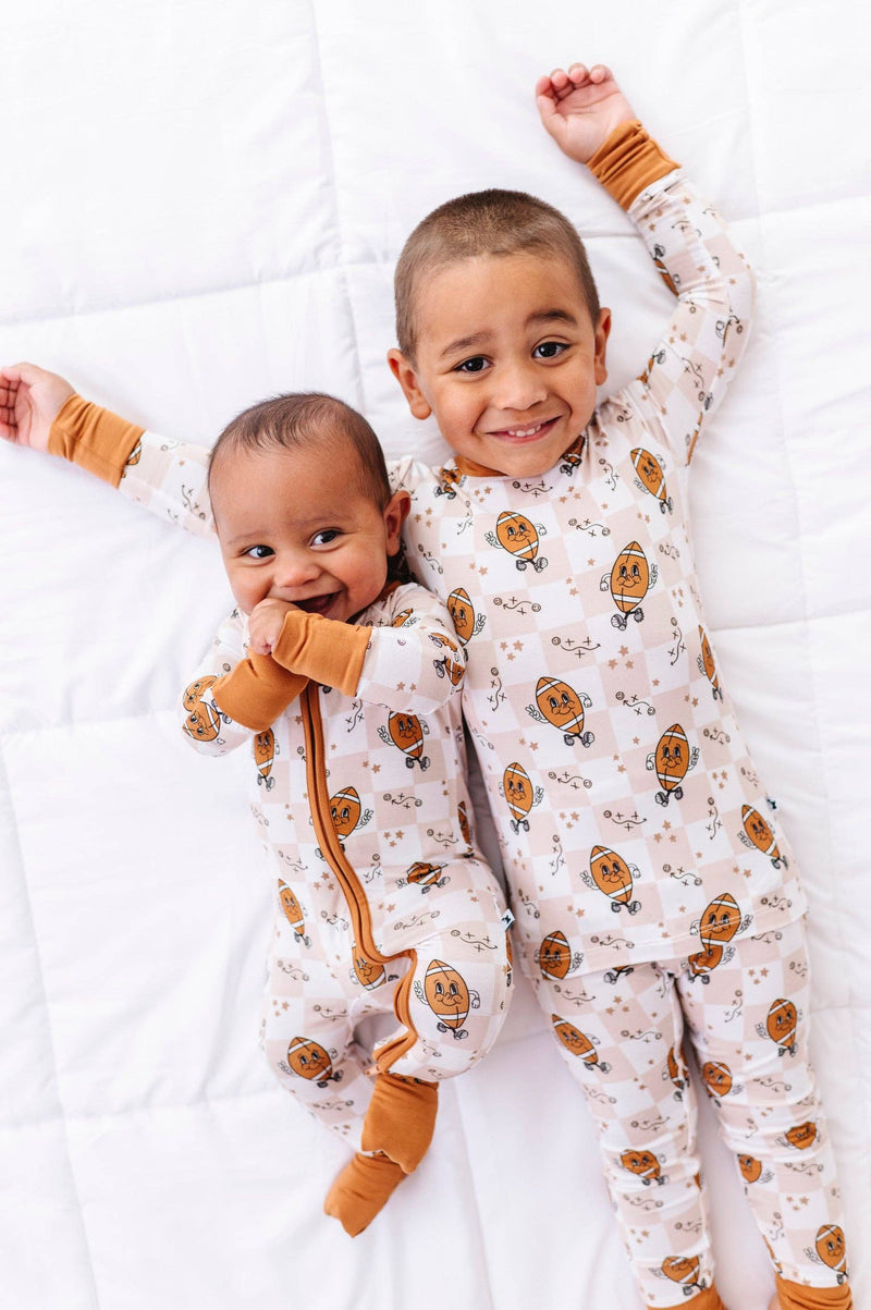 Pigskin Pals Convertible Footies: 0-3 Months